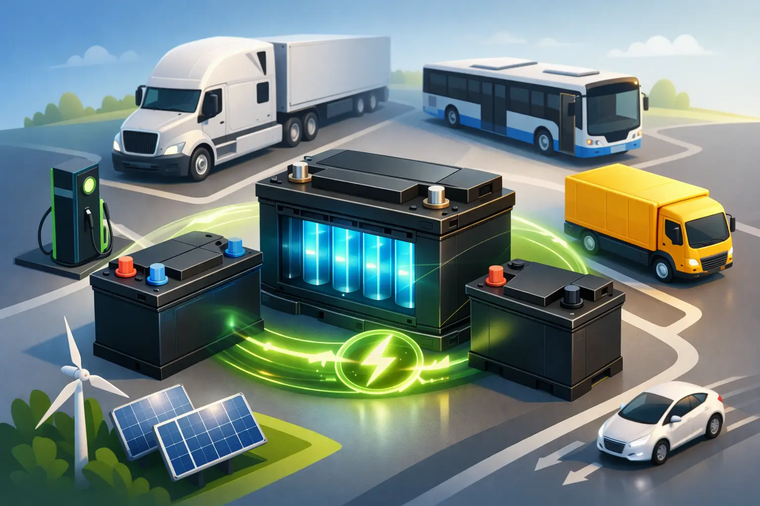Commercial Batteries That Keep Fleets Moving